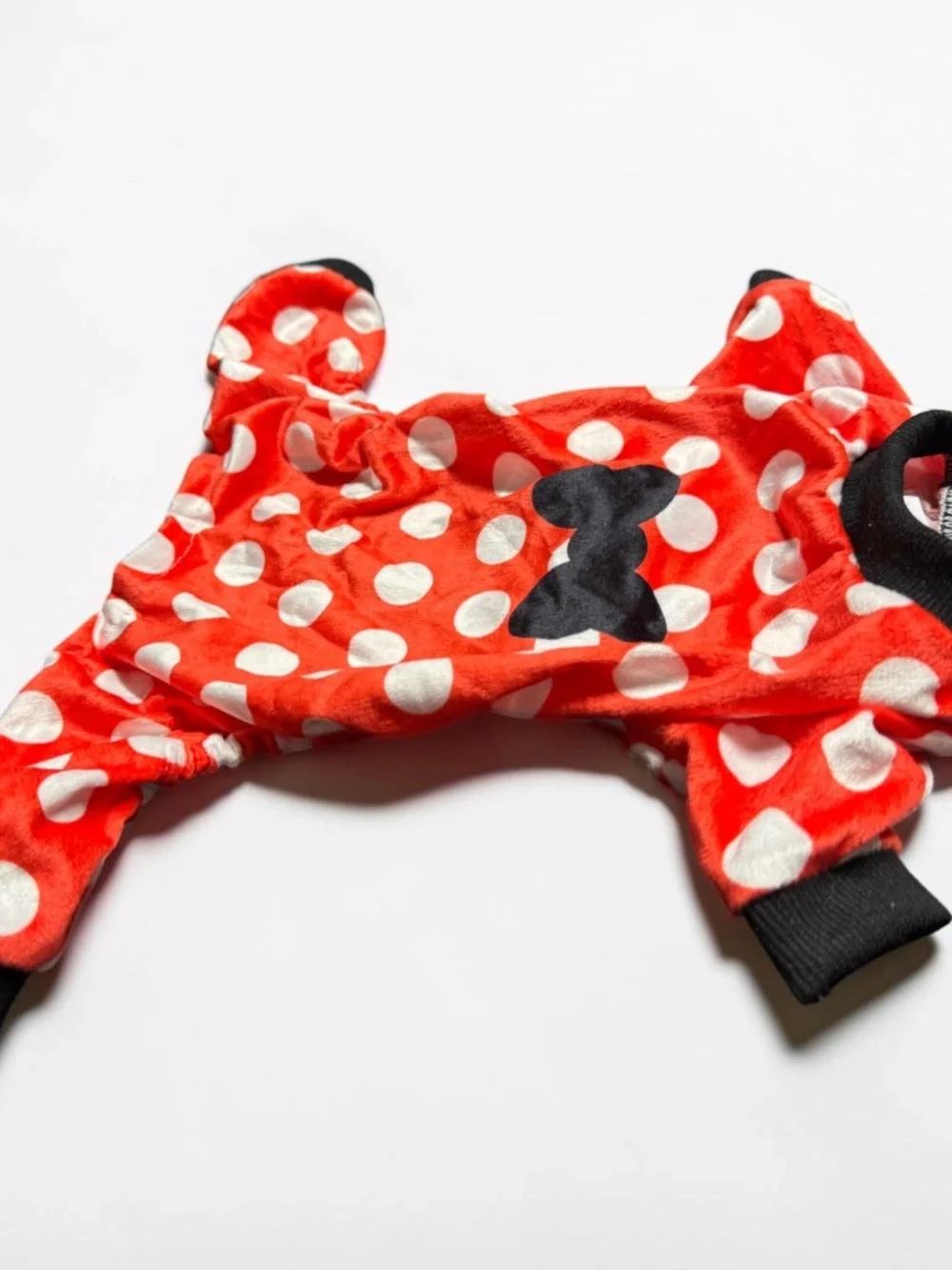 CuteBone Red Polka Dot Dog Pajamas Small Puppy Onesie NWOT